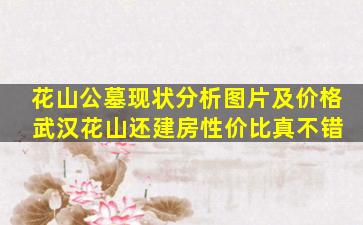 花山公墓现状分析图片及价格 武汉花山还建房性价比真不错
